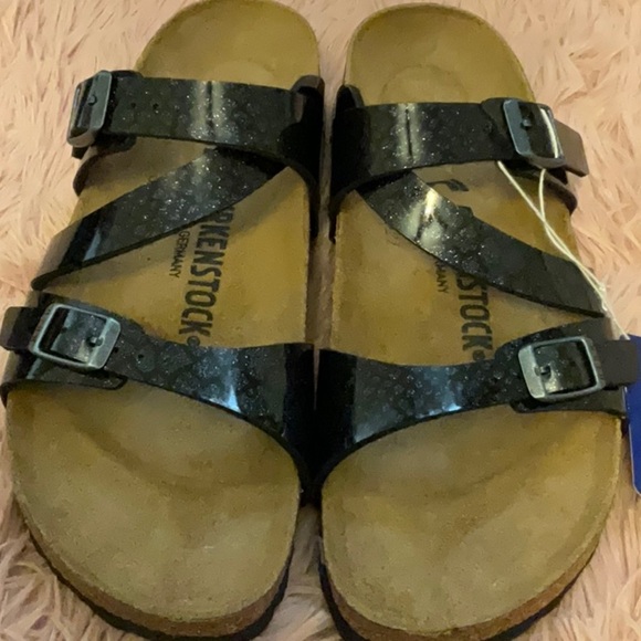 Birkenstock black navy glitter women size 6-6 1/2 - Picture 2 of 9